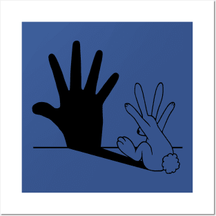 Rabbit Hand Shadow Classic 1 Posters and Art